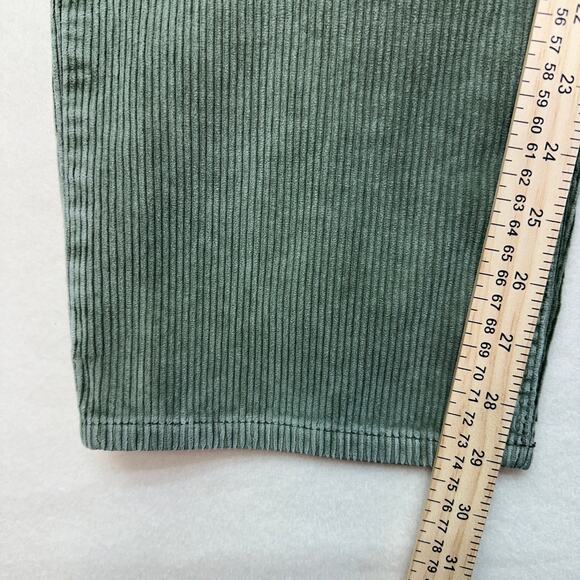 Gap Denim Corduroy Pant Mens 32x30 Green High Rise Button Up #151206-03-1 Cotton - Picture 9 of 10